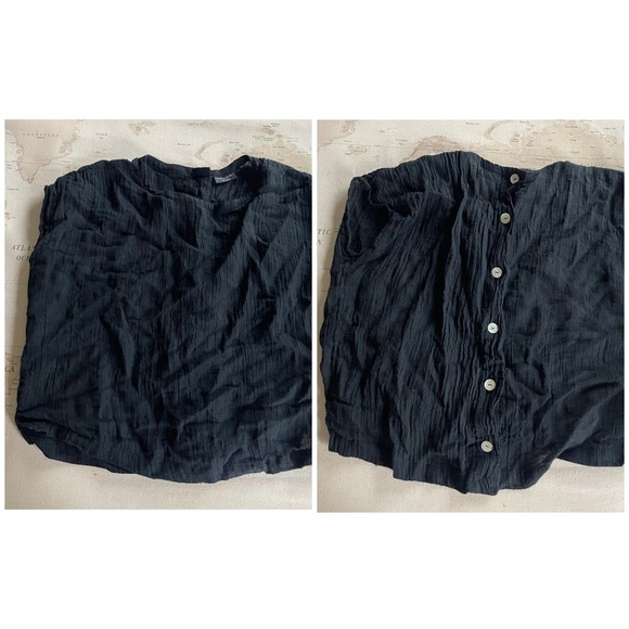 Tahari Tops - TAHARI Boxy Linen Blouse Button Back S-L